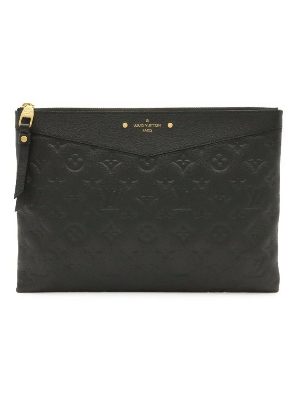 Louis Vuitton Monogram Empreinte Daily Pouch Clutch Leather Noir Black